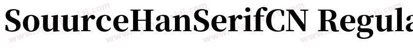 SouurceHanSerifCN Regular字体转换